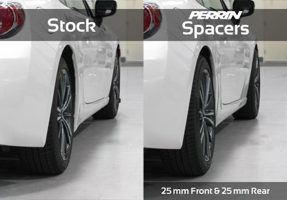 PERRIN 02-14 Subaru WRX / 2004 STI / 13-26 BRZ &amp; Toyota GR86 30mm Wheel Spacers 5x100 56mm CB - Pair