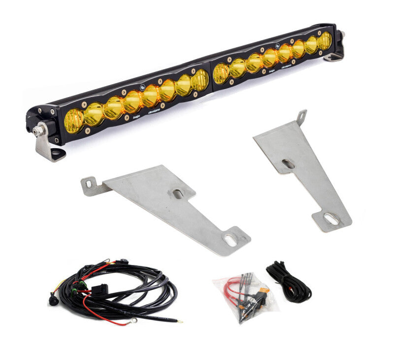 Baja Designs 2022 Toyota Tundra 20in S8 Behind Bumper Light Mount Kit - Amber