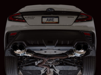 AWE Tuning 22-25 Subaru VB WRX Touring Edition Axleback Exhaust - Diamond Black Tips