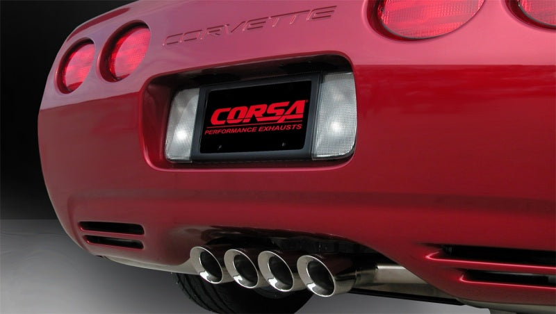 CORSA 14139 2.5in Sport Axle-Back Exhaust System Polish for 97-04 Corvette 5.7