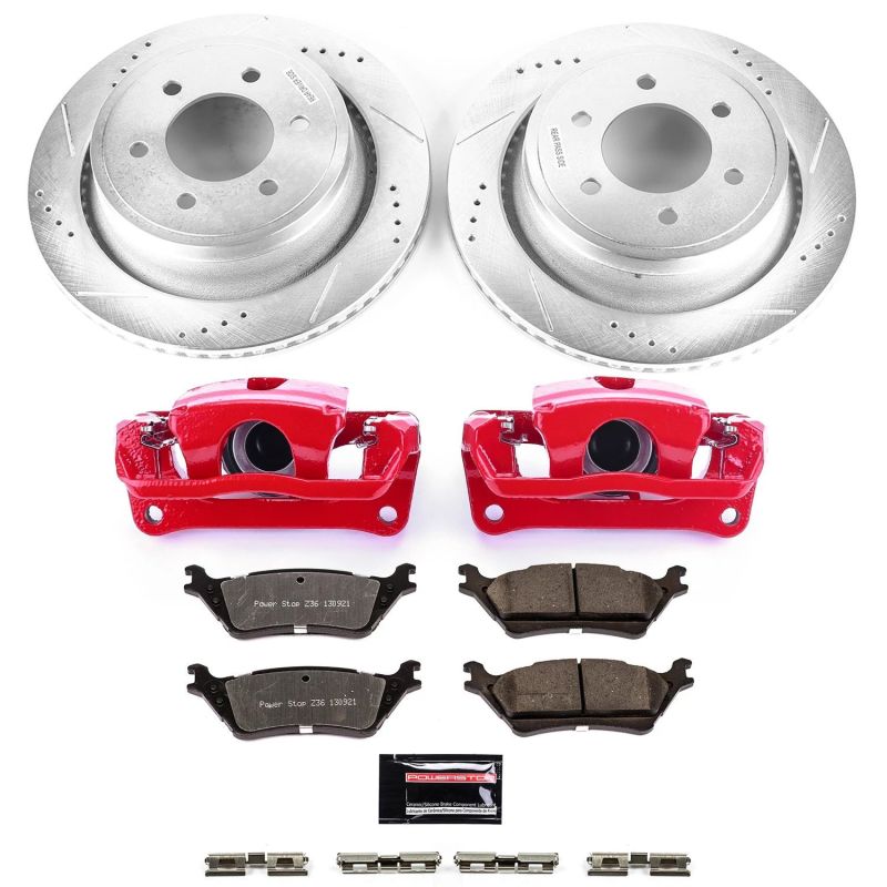 Power Stop 12-18 Ford F-150 Rear Z36 Truck&amp;Tow Kit w/Cals