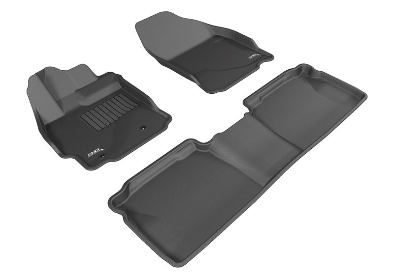 3D MAXpider 2014-2016 Scion TC Kagu 1st &amp; 2nd Row Floormats - Black
