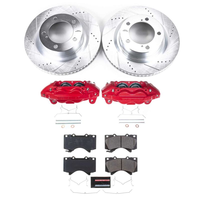 Power Stop 15-21 Toyota Tundra Front Z36 Truck &amp; Tow Kit w/Cals