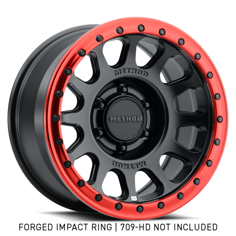Method GR-10018-R Forged Impact Ring 18" Style 1 Red for 709-HD Bead Grip Wheel