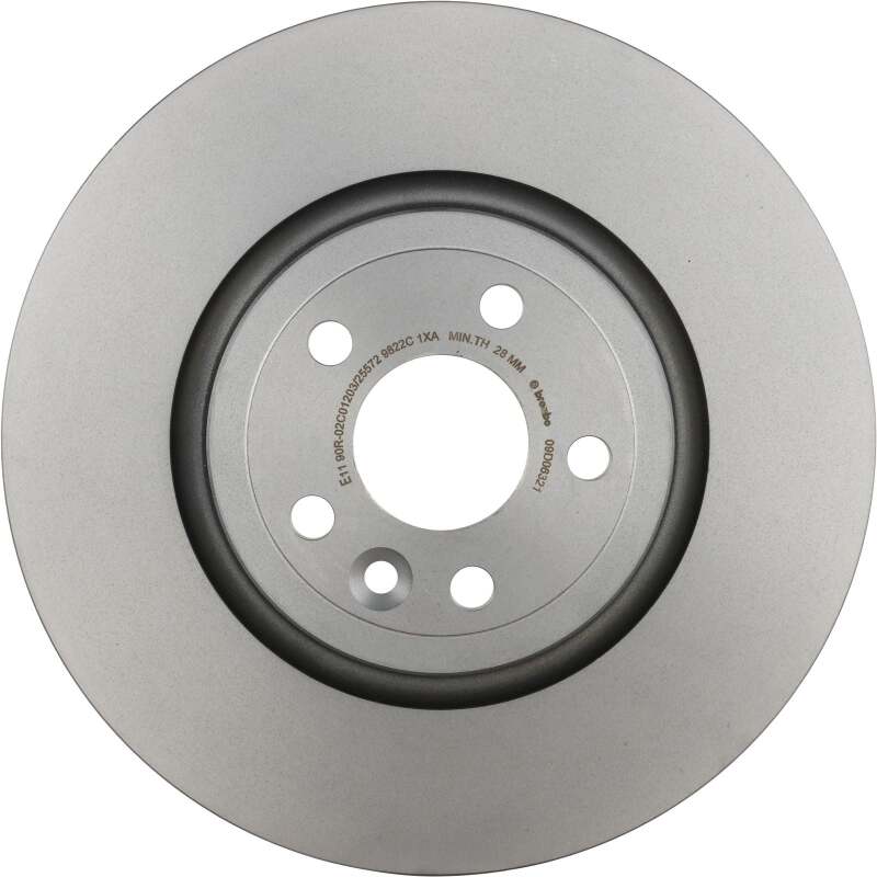 Brembo 09.D063.21 Front Prime UV-Coated Brake Rotor for Jaguar F-PACE / Velar
