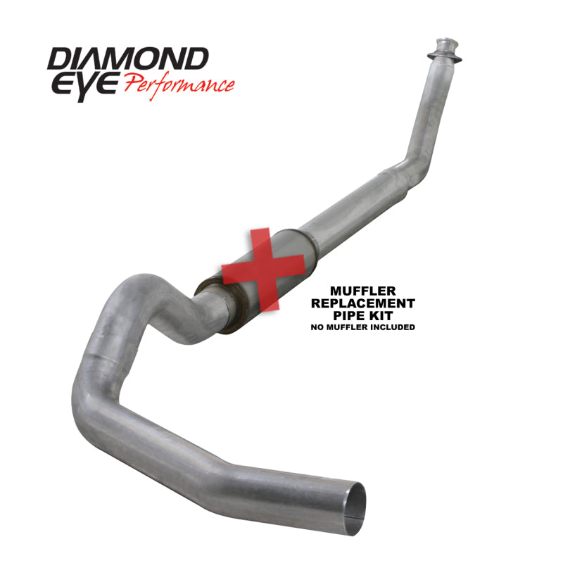 Diamond Eye KIT 5in TB SGL MFLR RPLCMENT PIPE AL: 94-02 DODGE CUMMINS 5.9L W/ RP 