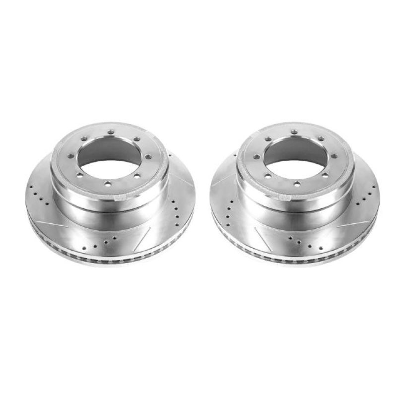 Power Stop 13-16 Ford F-450 Super Duty Rear Drilled &amp; Slotted Rotor - Pair