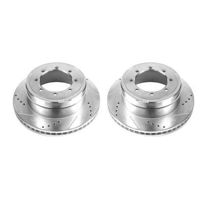 Power Stop 13-16 Ford F-450 Super Duty Rear Drilled &amp; Slotted Rotor - Pair