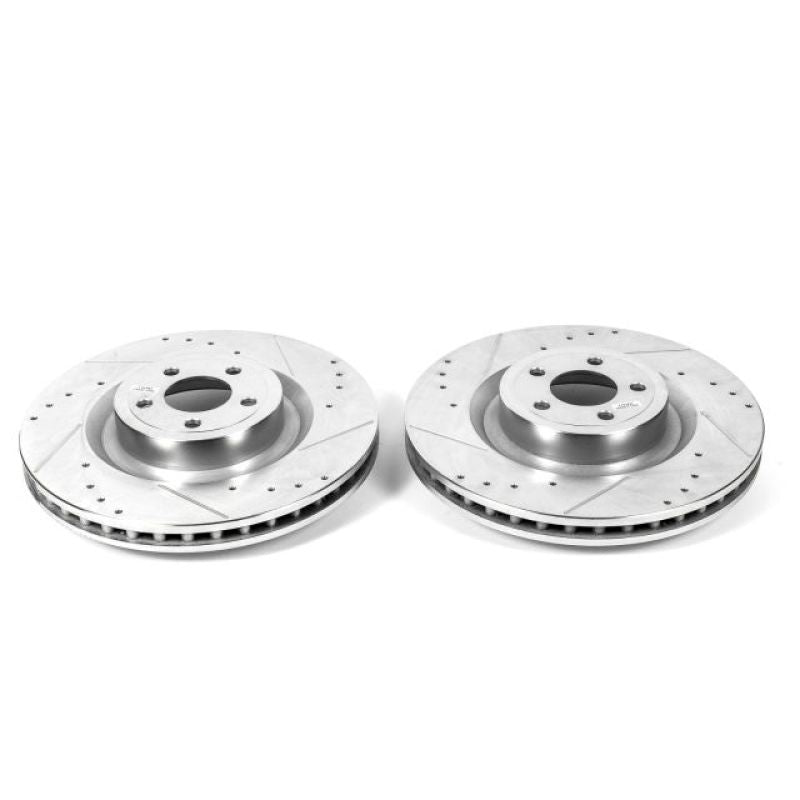 Power Stop 15-22 Ford Mustang Front Drilled &amp; Slotted Rotor - Pair