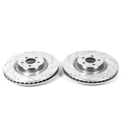 Power Stop 15-22 Ford Mustang Front Drilled &amp; Slotted Rotor - Pair