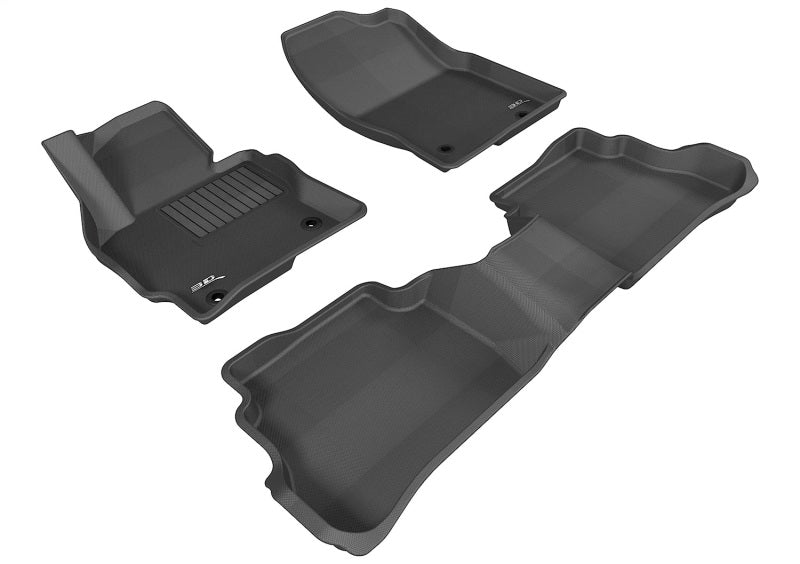 3D MAXpider 2013-2016 Mazda CX-5 Kagu 1st &amp; 2nd Row Floormats - Black