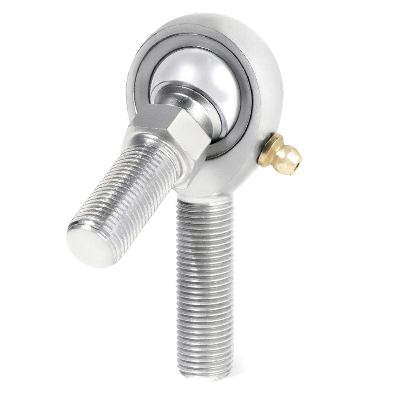 QA1 H Series 3-Pc Rod End - Male/Left Hand - .5in Bore x 1/2-20 w/Stud &amp; Zerk - Alloy Steel