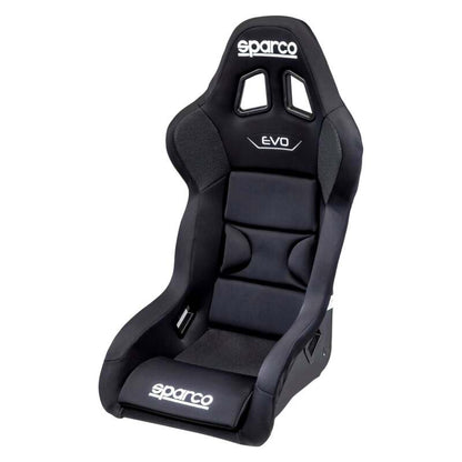 Sparco 008013XNR EVO L QRT X FIA Racing Seat Black Vinyl Fiberglass Large 36in