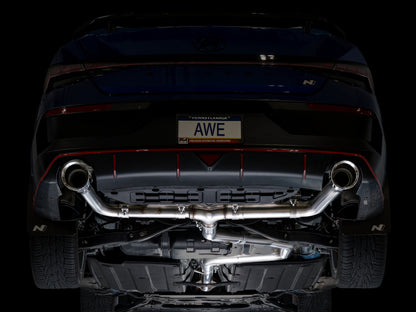 AWE 22-26 Hyundai Elantra N Track Edition Cat-Back Exhaust - Chrome Silver Tips