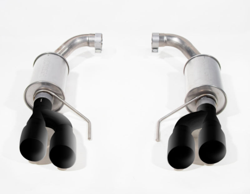 Roush 422097-BLK Axle-Back Exhaust Black Quad Tips for 18-26 Ford Mustang GT 5.0