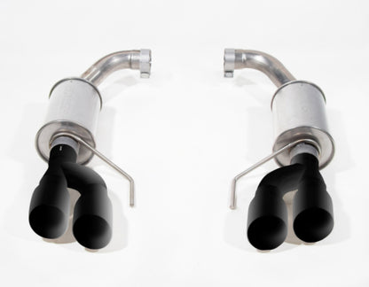 Roush 422097-BLK Axle-Back Exhaust Black Quad Tips for 18-26 Ford Mustang GT 5.0
