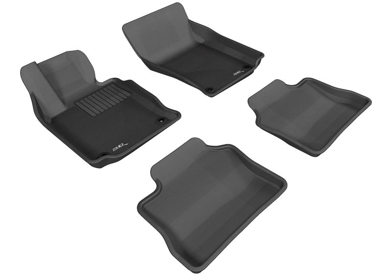 3D MAXpider L1PO00601509 Kagu Black Floor Liners for 2010-2016 Porsche Panamera