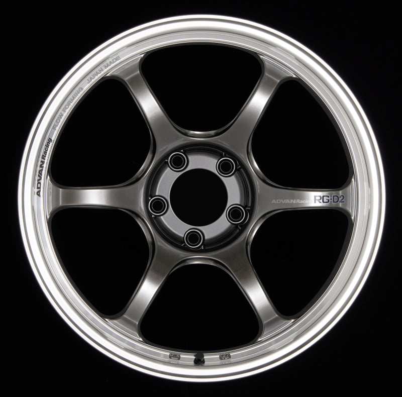 Advan RG-D2 18x9.5 +22 5-114.3 Machining &amp; Racing Hyper Black Wheel