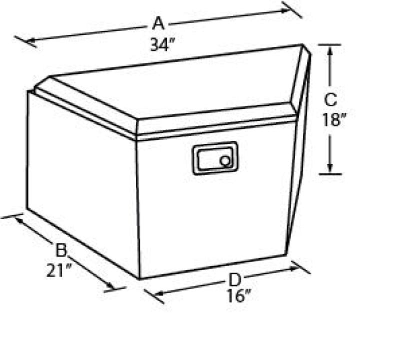 Tradesman Aluminum 6120 for Trailer Tongue Storage Box (16in.) - Brite