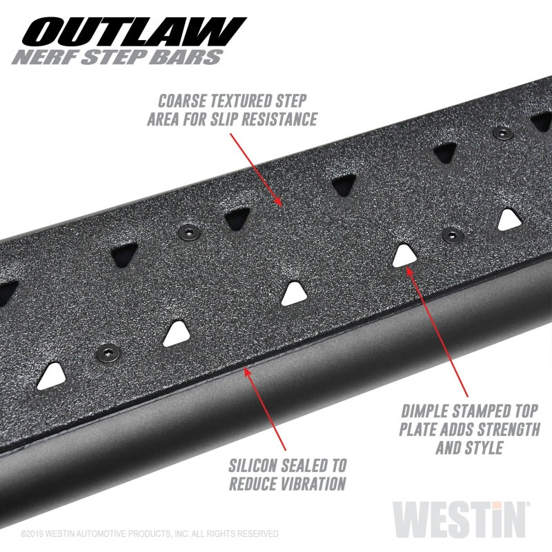 Westin 05-19 58-52775 for Toyota Tacoma Double Cab Outlaw Nerf Step Bars