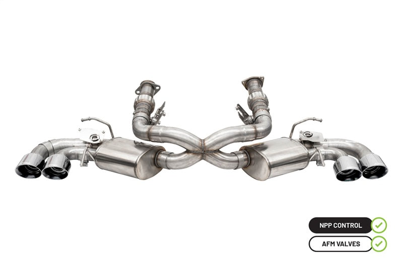 CORSA 21100 3in Variable Sound NPP AFM Exhaust System for 20-24 Corvette 6.2L C8