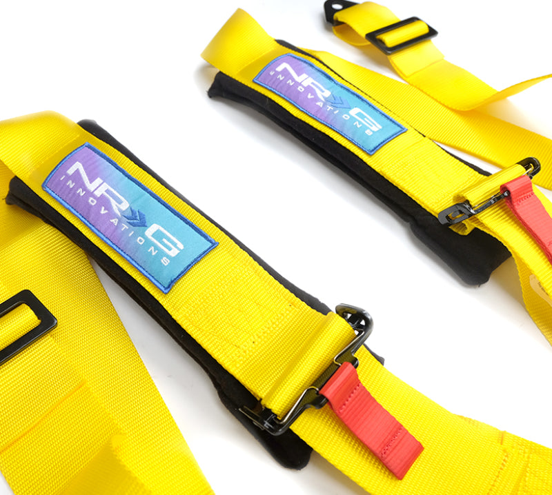 NRG 5PT SBH-B6PCYL for 3in. Seat Belt Harness/Cam Lock-Yellow