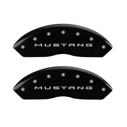 MGP 4 10202SMB2BK for Caliper Covers Engraved Front 2015/Mustang Engraved Rear 2015/Bar &amp; Pony Black