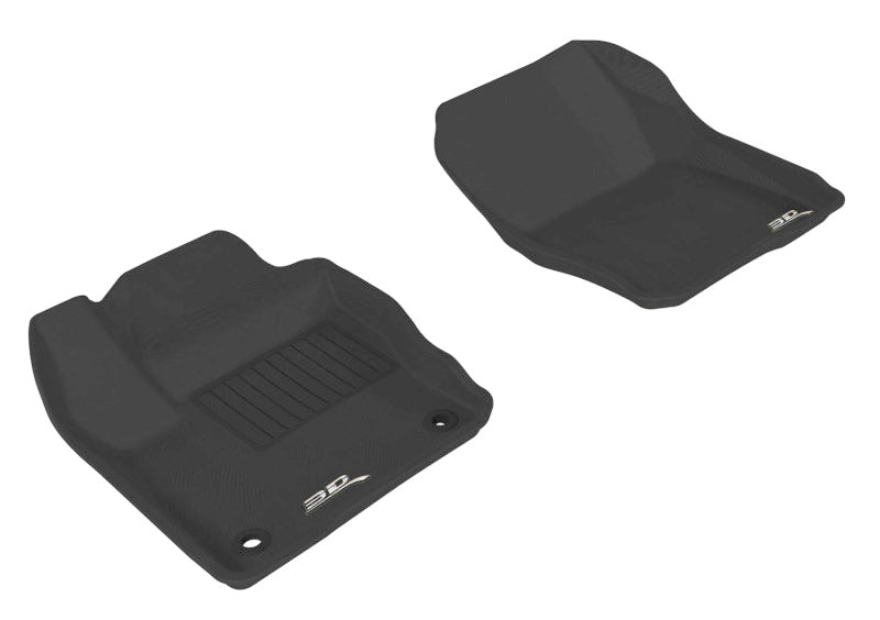 3D MAXpider L1FR02911509 for 2012-2018 Ford Focus Kagu 1st Row Floormats - Black