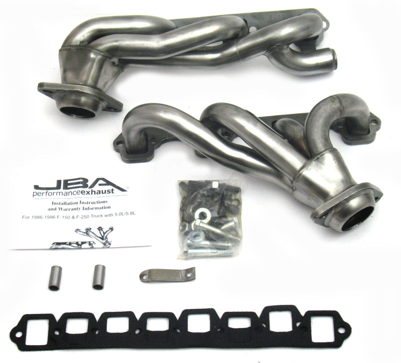 JBA 1628S for 87-96 Ford F-150 5.8L SBF 1-5/8&quot; Primary Raw 409SS Cat4Ward Header