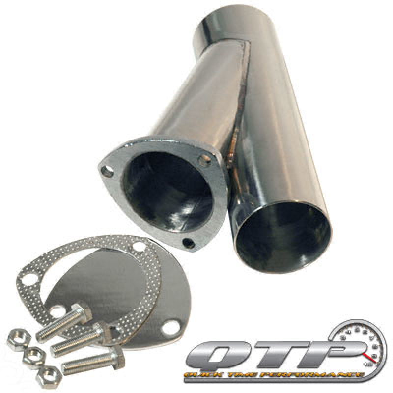 QTP 3in 10300 for Weld-On QTEC Exhaust Cutout Y-Pipe