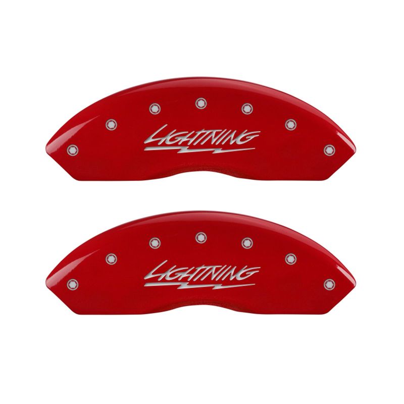 MGP 4 10021SLTGRD for Caliper Covers Engraved Front &amp; Rear Lightning Red finish silver ch H4 2.0L