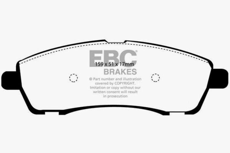 EBC 00-02 ED91603 for Ford Excursion 5.4 2WD Extra Duty Rear Brake Pads