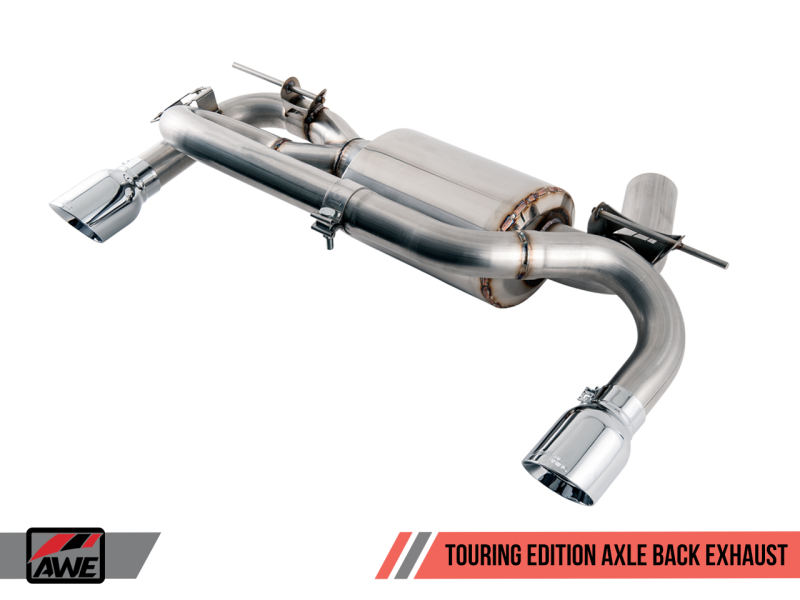 AWE 3010-32032 Tuning for BMW F3X 340i Touring A/B Exhaust-Silver Tips (90mm)