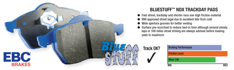 EBC 01-02 Subaru Impreza 2.0 Turbo WRX Bluestuff Rear Brake Pads