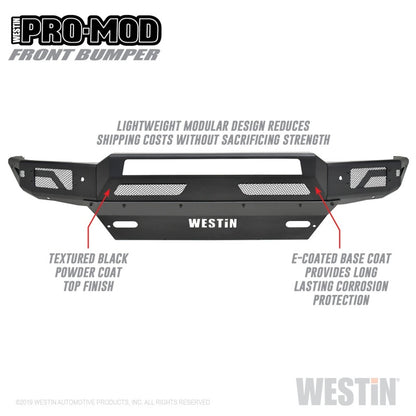 Westin 16-19 58-41005 for Chevy/GMC Silverado/Sierra 1500 Pro-Mod Front Bumper