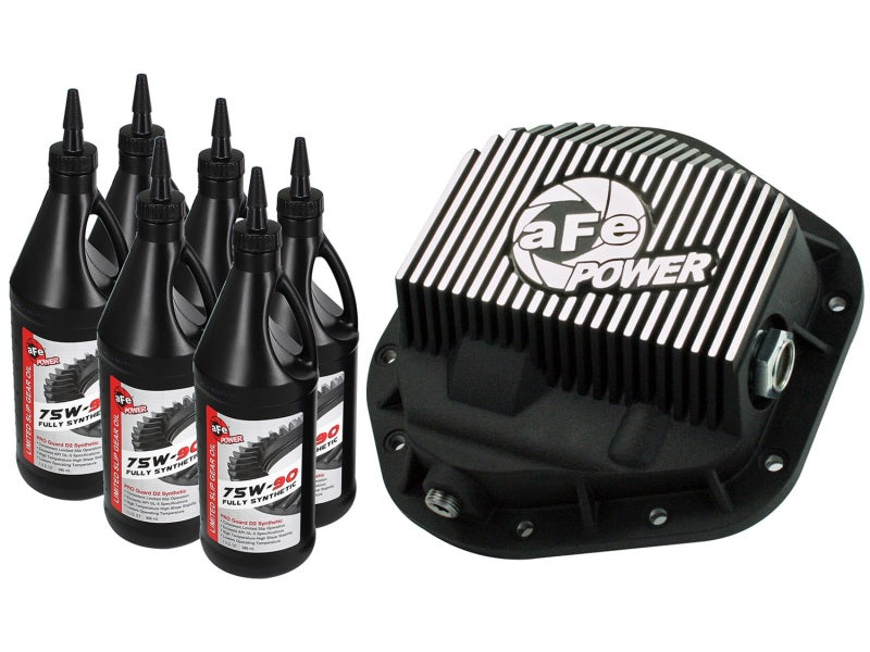 Afe For Power Front Diff Cover W/ 75W-90 Gear Oil 5/94-12 Ford Diesel Trucks V8