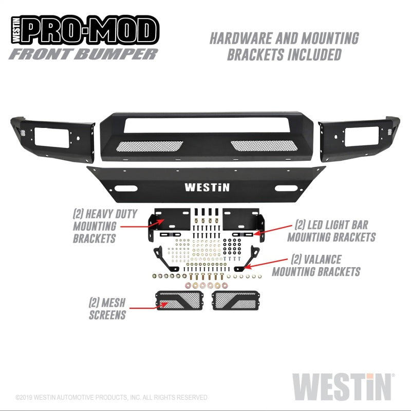 Westin 16-19 58-41005 for Chevy/GMC Silverado/Sierra 1500 Pro-Mod Front Bumper