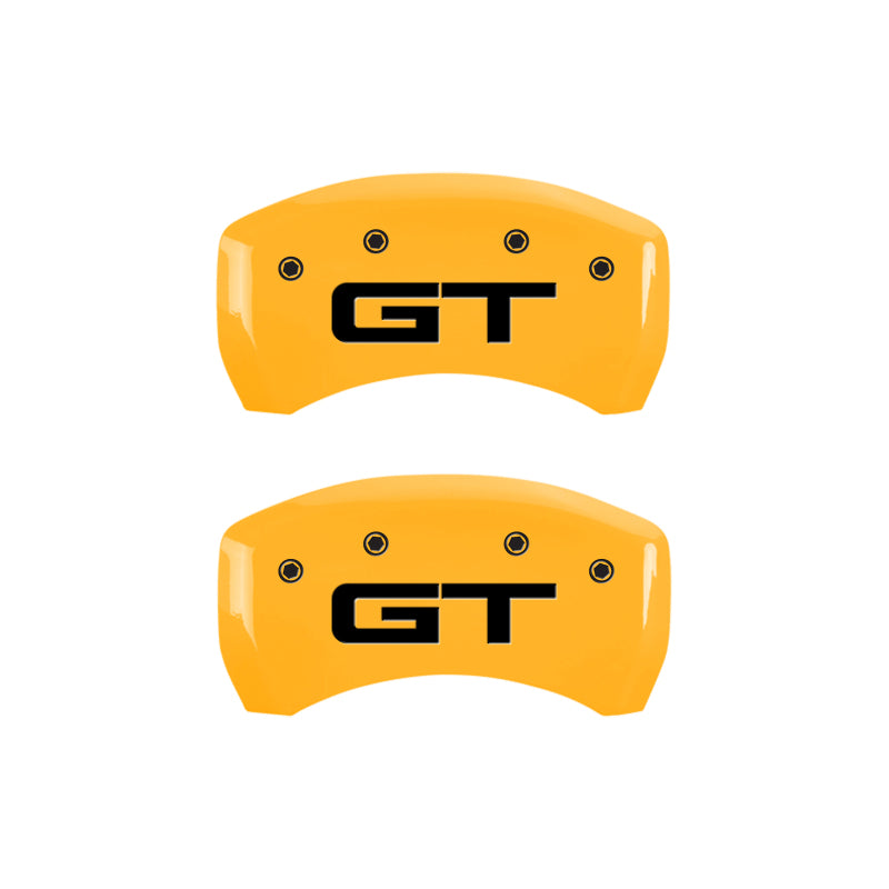 MGP 4 10200S2MGYL for Caliper Covers Engraved Front 2015/Mustang Engraved Rear 2015/GT Yellow finish