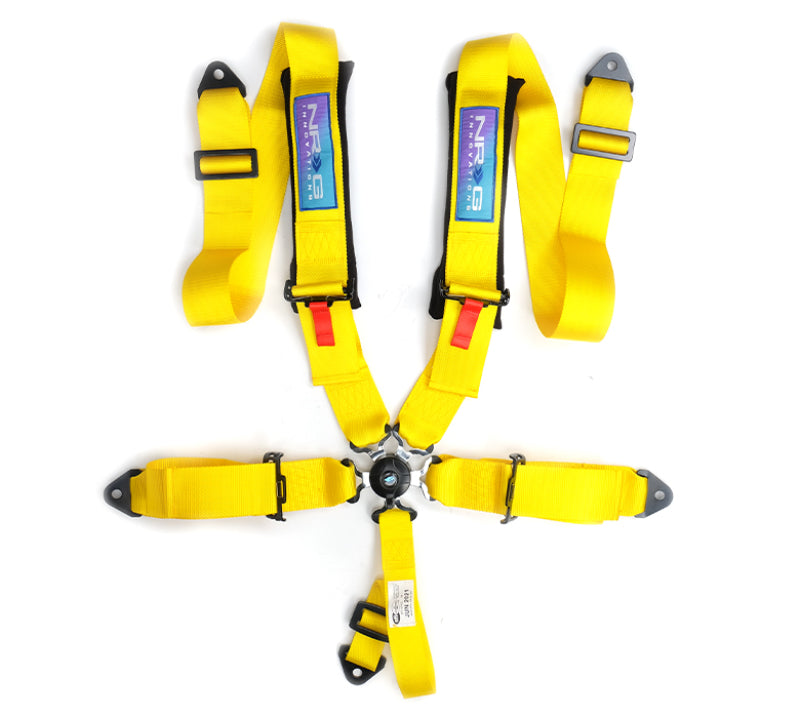 NRG 5PT SBH-B6PCYL for 3in. Seat Belt Harness/Cam Lock-Yellow