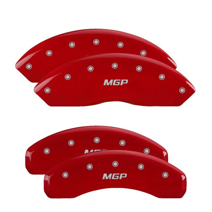 MGP 4 10021SLTGRD for Caliper Covers Engraved Front &amp; Rear Lightning Red finish silver ch H4 2.0L