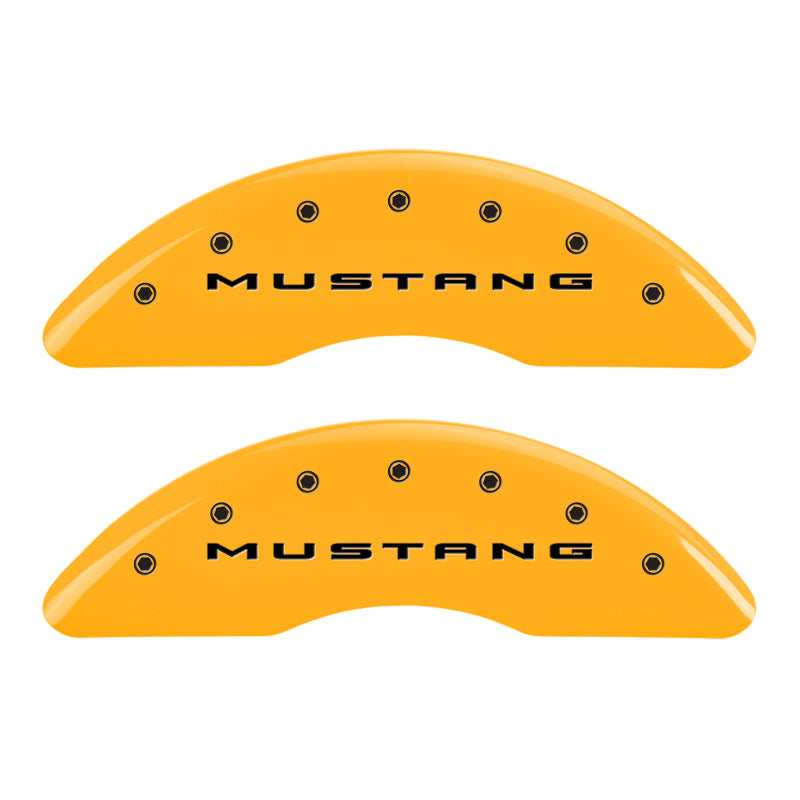 MGP 4 10200S2MGYL for Caliper Covers Engraved Front 2015/Mustang Engraved Rear 2015/GT Yellow finish