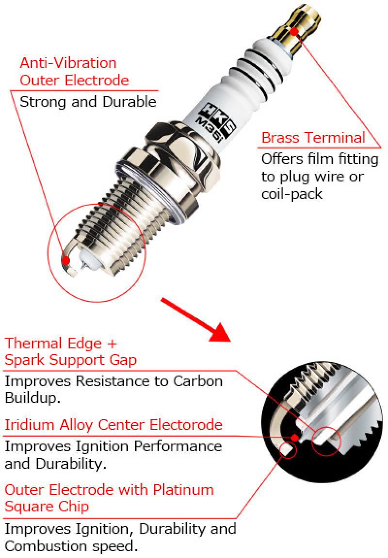 HKS 08 50003-M45XL for Lancer Evolution GSR/MR M-Series Spark Plugs (Heat Range 9)