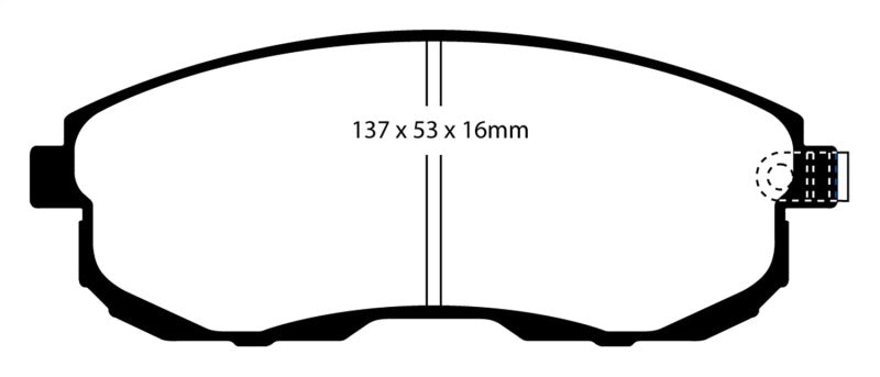 EBC 02-03 DP31636C for Infiniti G20 2.0 Redstuff Front Brake Pads