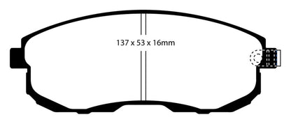 EBC 02-03 DP31636C for Infiniti G20 2.0 Redstuff Front Brake Pads