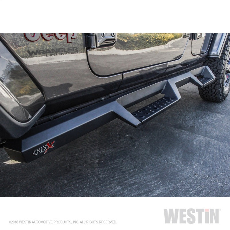 Westin 18-20 56-14065 for Jeep Wrangler JL Unlimited 4DR HDX Drop Nerf Step Bars-Textured Black