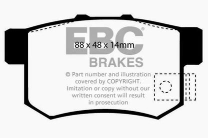 EBC 01-03 DP3781/2C for Acura CL 3.2 Redstuff Rear Brake Pads