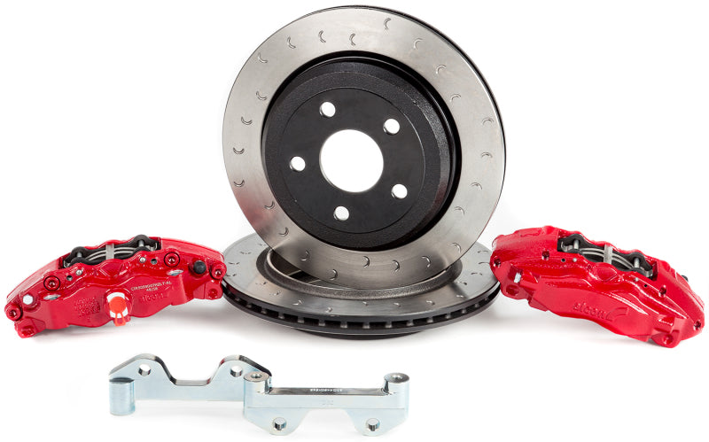 Alcon BKR5059D12 for 2007+ Jeep JK-JL 330x22mm Rotors 4-Piston Red Calipers Rear