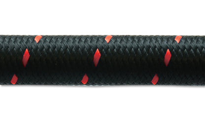 Vibrant -10 11990R for AN Two-Tone Black/Red Nylon Braided Flex Hose (5 foot roll)