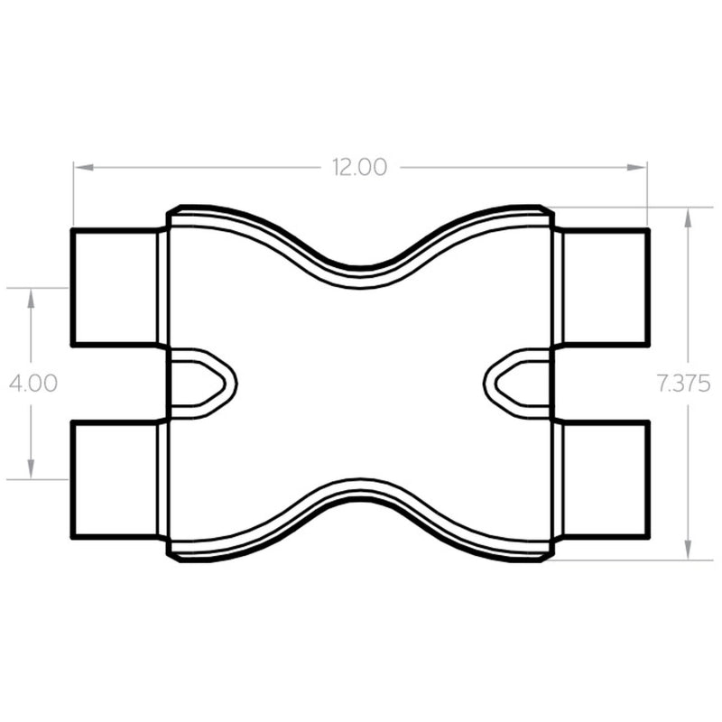 Magnaflow 10790 for Smooth Trans X 2.25/2.25 X 12 SS