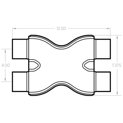 Magnaflow 10790 for Smooth Trans X 2.25/2.25 X 12 SS